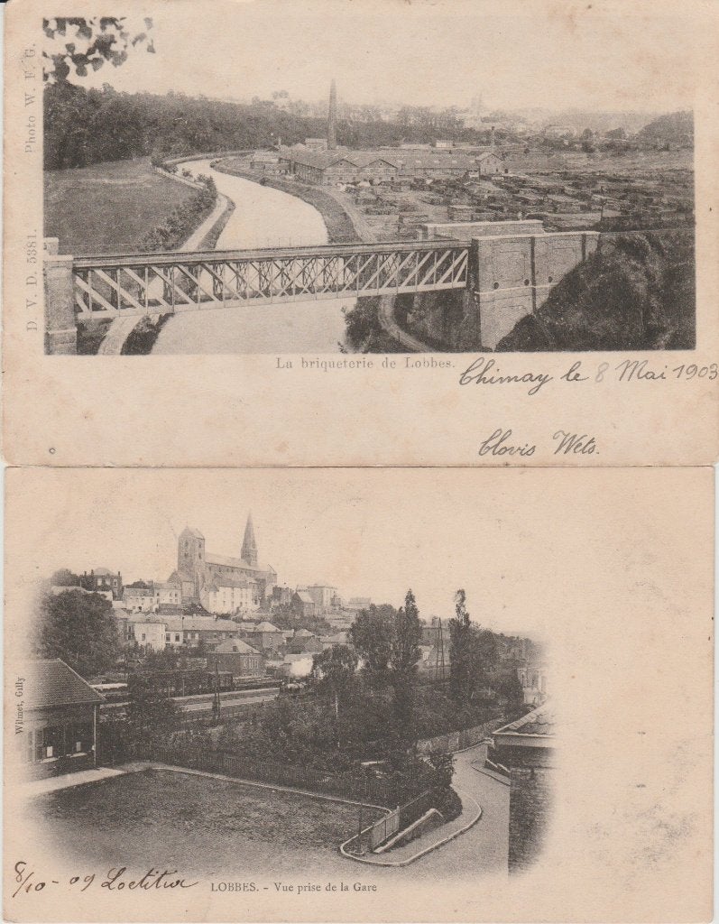 4 anciennes cartes de Lobbes, Enlèvement ou Envoi