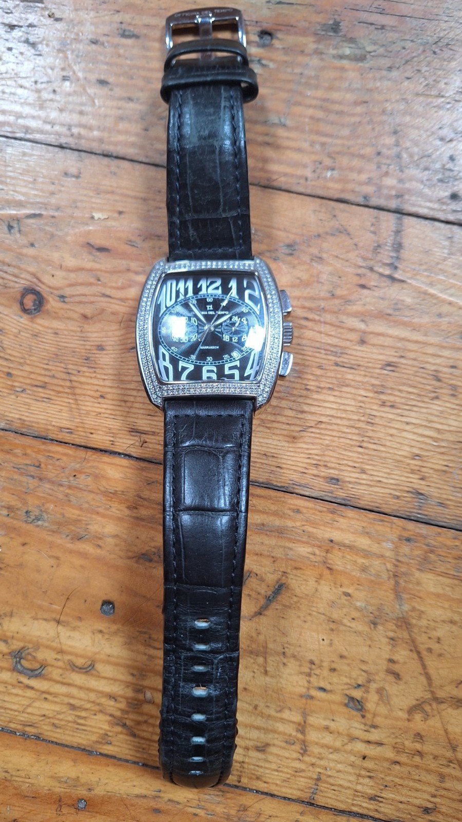 Officina Del Tempo (Marrakech) Italian made watch, Handtassen en Accessoires, Ophalen of Verzenden, Gebruikt, Leer, Overige merken