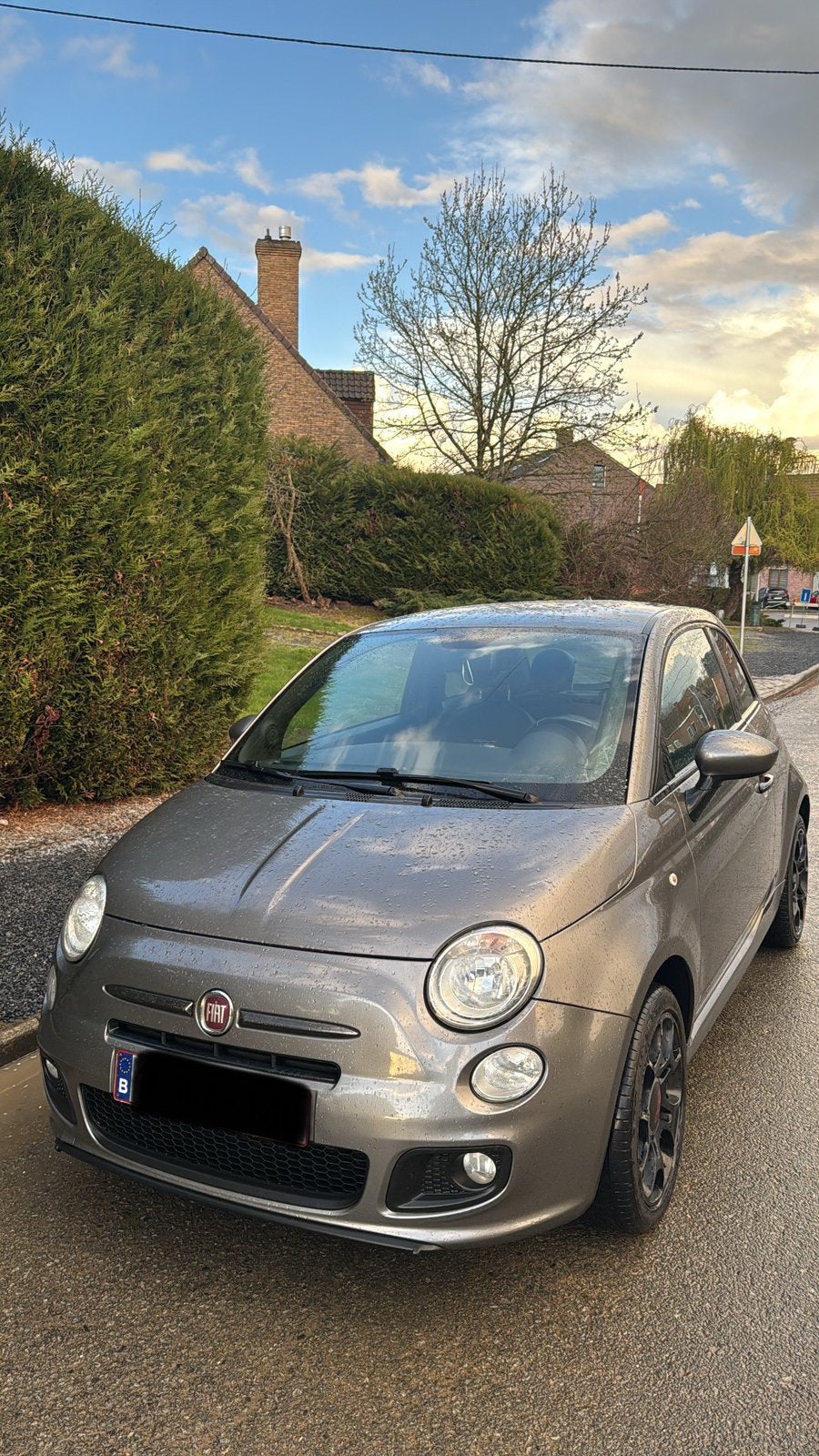 Fiat 500 kit Abarth, Euro 5, Zwart, Alcantara, Zwart
