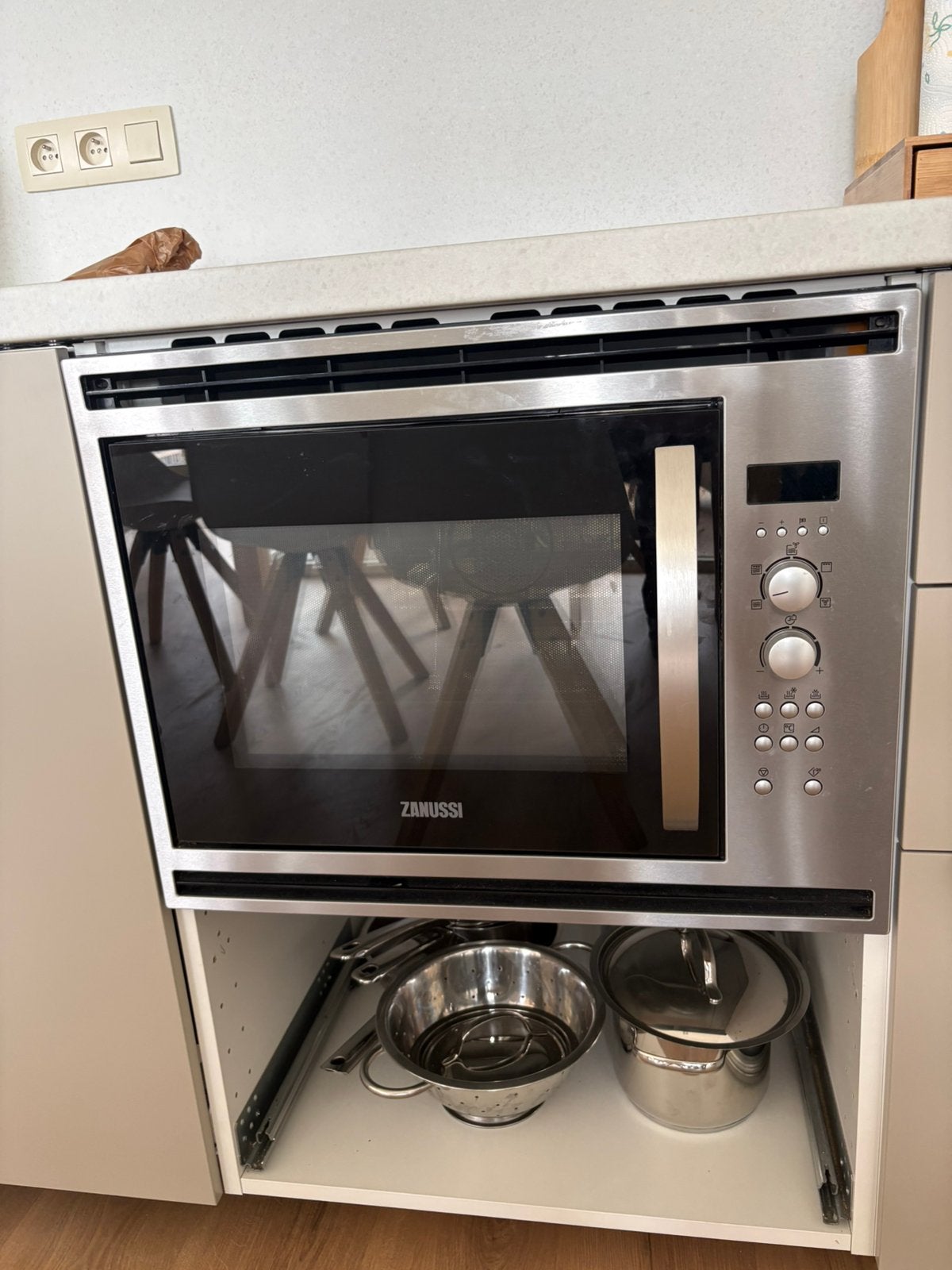 Zanussi inbouwoven, Ophalen, 45 tot 50 cm, Gebruikt, Oven