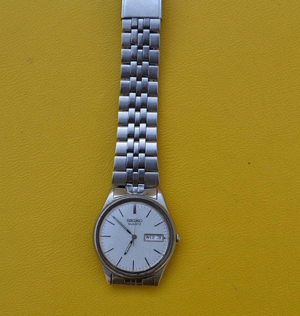 SEIKO polshorloge 7N43-8A30, Gebruikt, Staal, Polshorloge, Ophalen of Verzenden