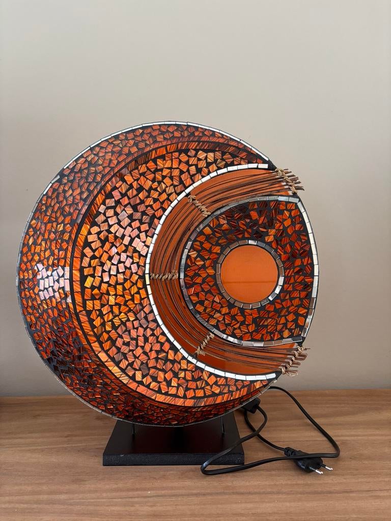 Handgemaakte mozaïek sfeerlamp – unieke design tafellamp, Huis en Inrichting, Ophalen, Zo goed als nieuw
