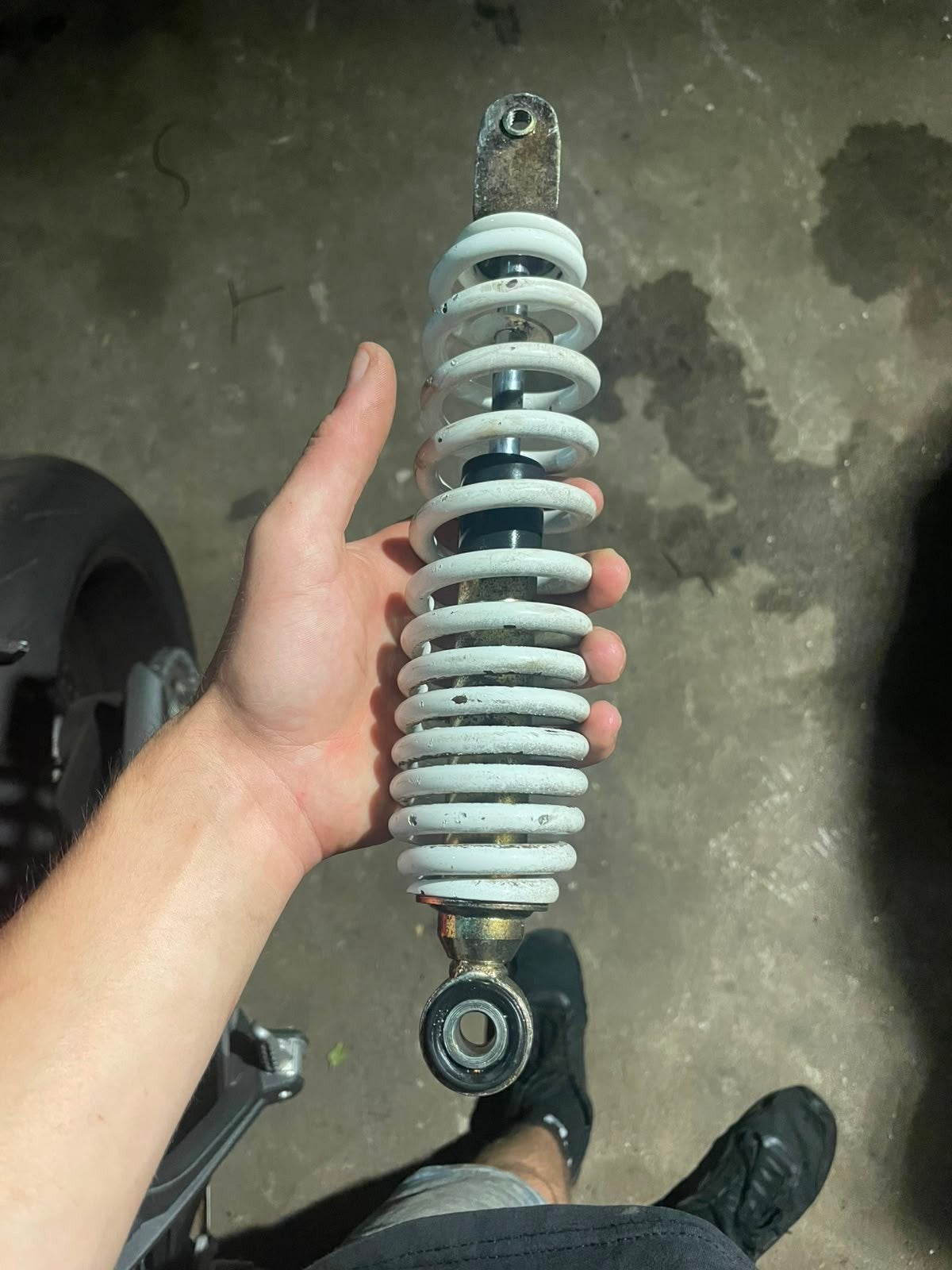 achter schokbreker scooter, Ophalen
