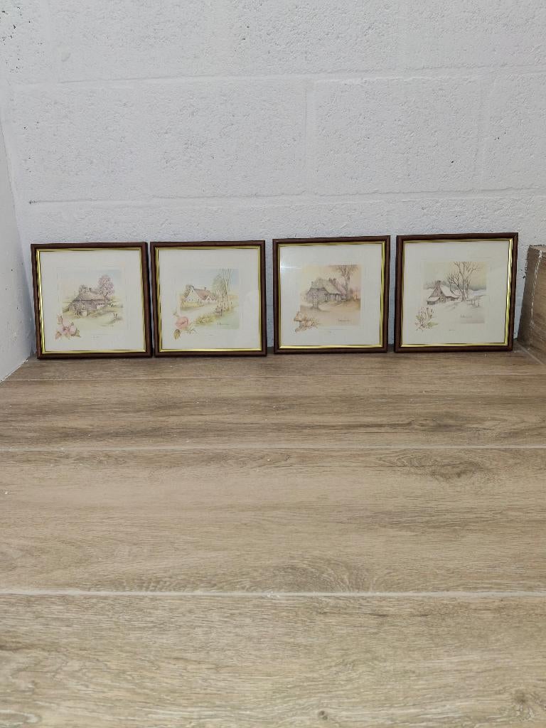 4 kaders 4 seizoenen, Antiek en Kunst, Ophalen