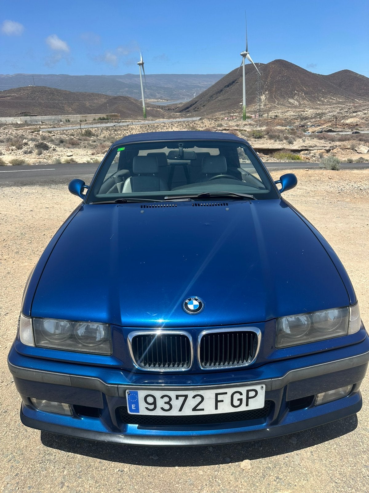 318 i cabrio M versie., Auto's, Beige, Cabriolet, Blauw, Leder