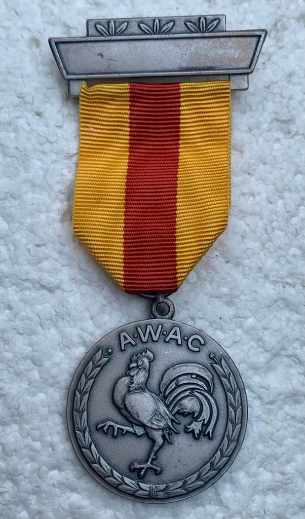 Medaille, Zilver AWAC, Associat. Wallone Ancien Combattants, Ophalen of Verzenden, Landmacht, Lintje, Medaille of Wings