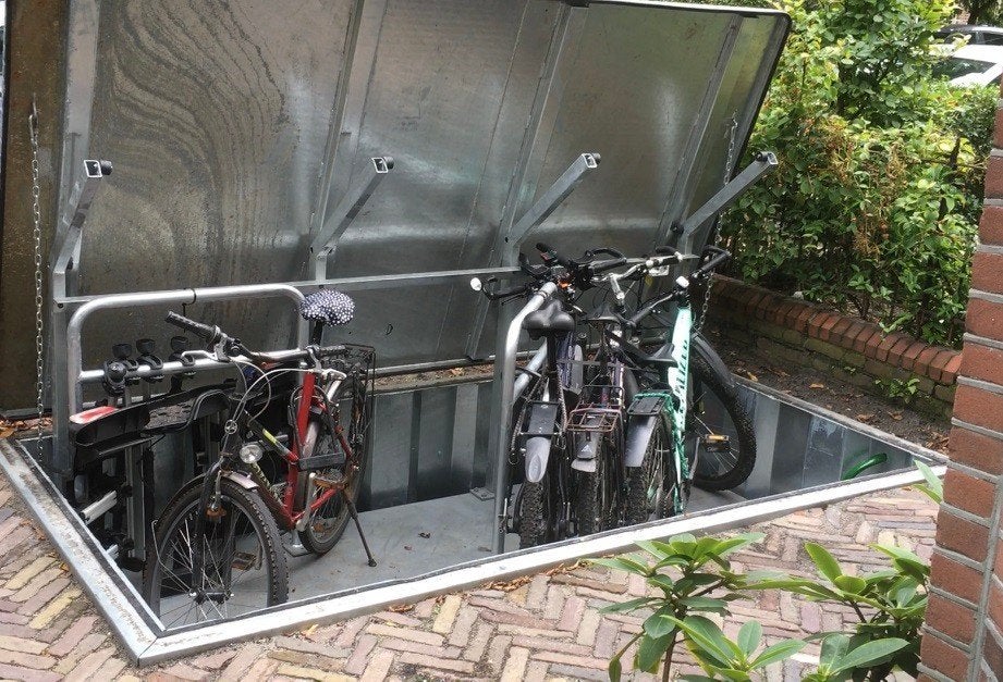 berging met lift onder de grond, Tuin en Terras, Verzenden, Nieuw, Metaal, Fietsenberging