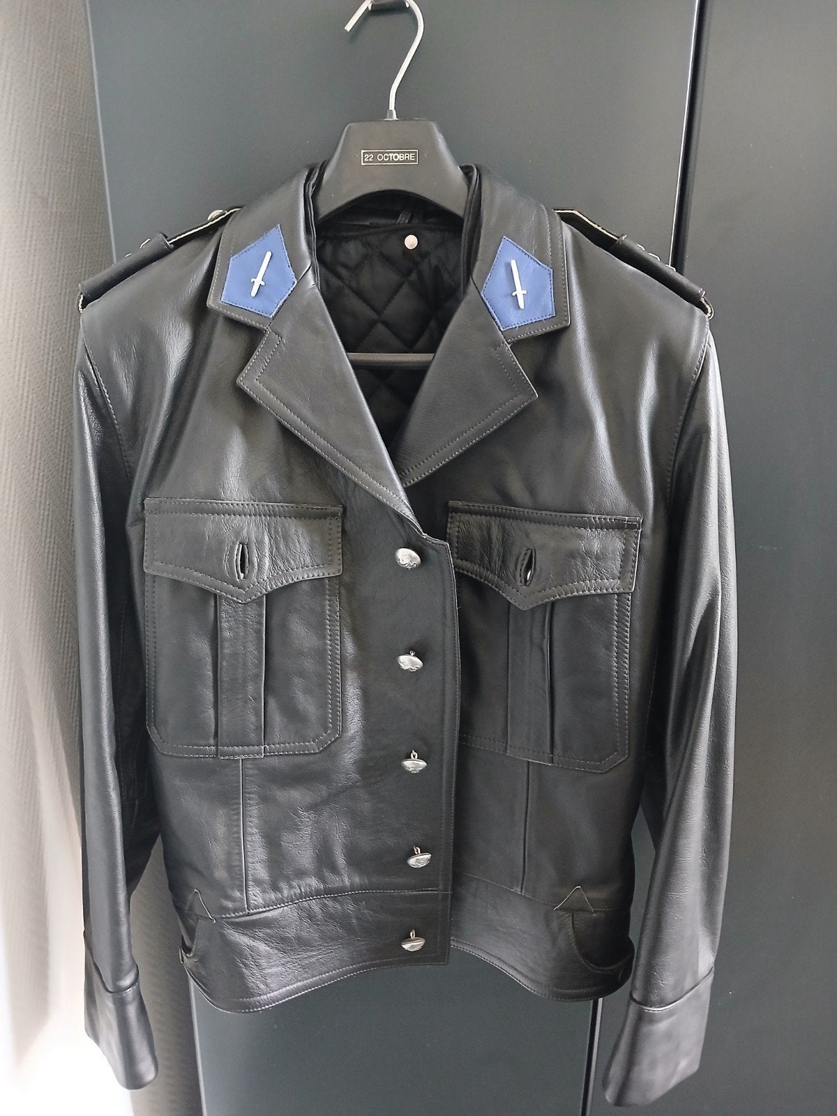 veste cuir police communale, Enlèvement, Gendarmerie