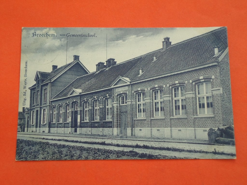 Broechem - Ranst Gemeenteschool, Verzamelen, Ophalen of Verzenden, Voor 1920, Gelopen, Antwerpen