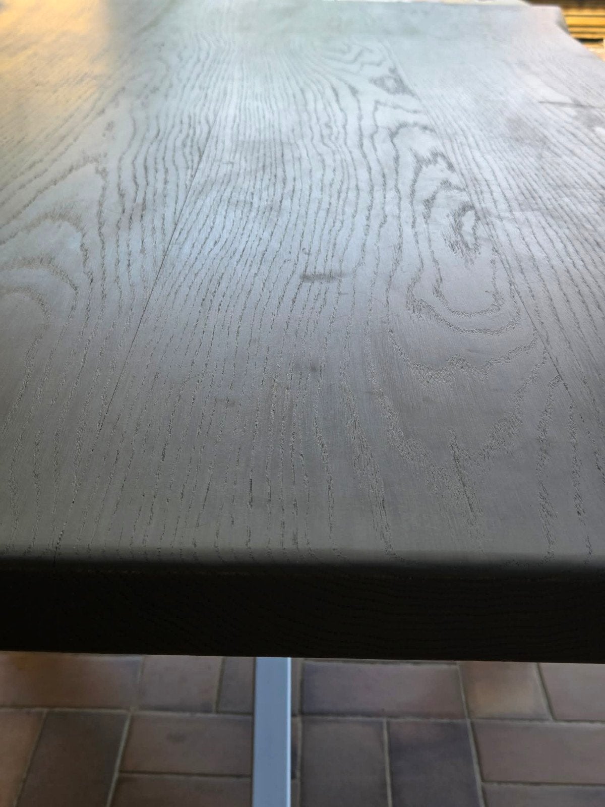 Massief eiken boomstamtafel, Neuf, Enlèvement, 50 à 100 cm, Chêne