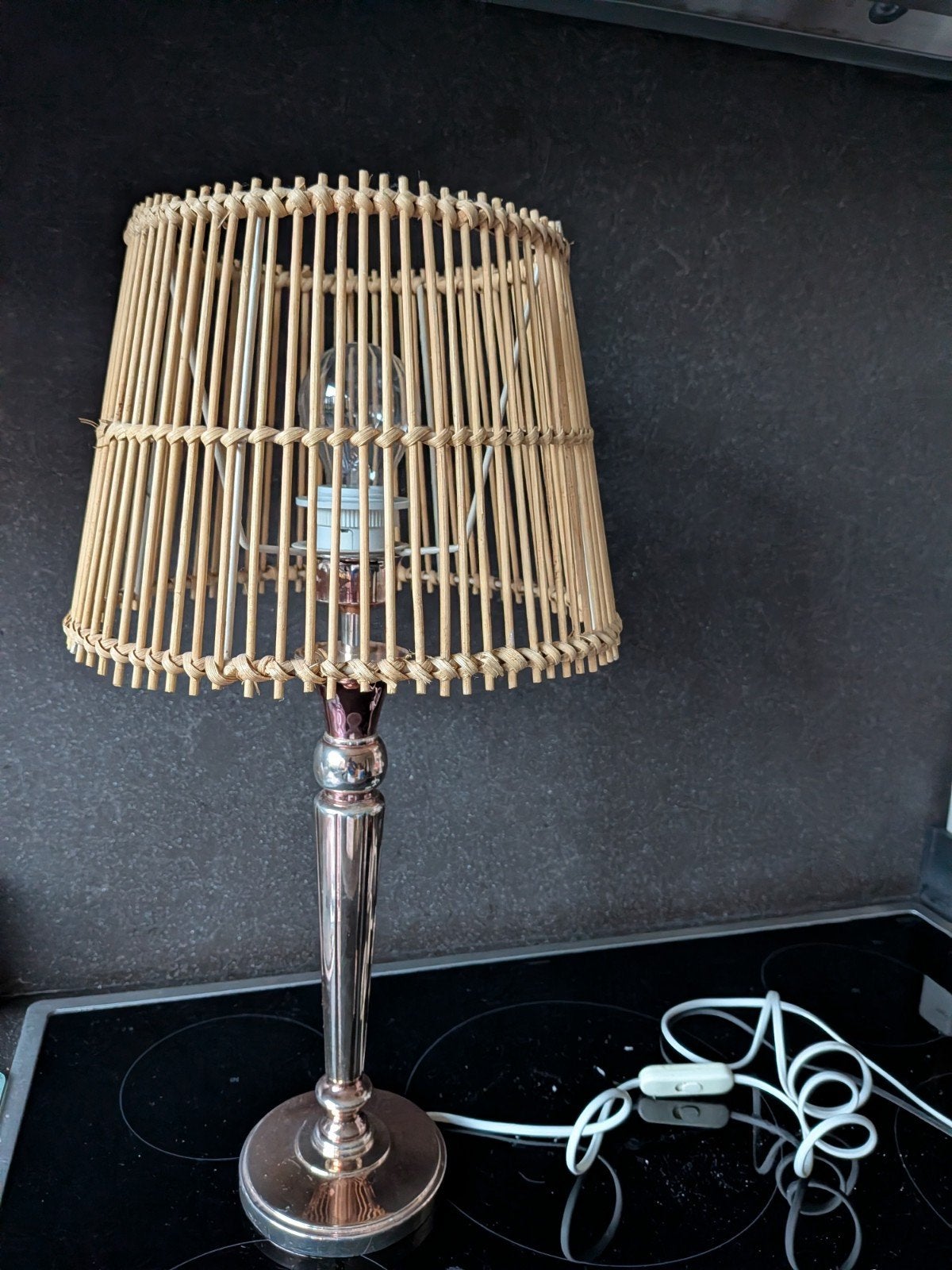 Lampe de table vintage boho-chic (base lourde), Maison & Meubles, Enlèvement, Vintage