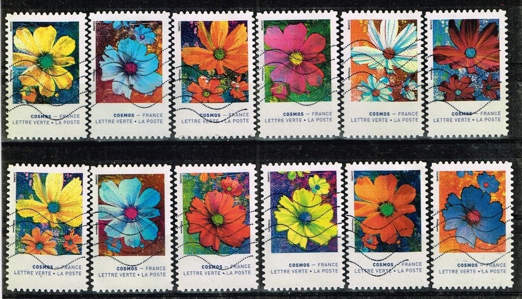 Timbres-poste de France - K 0867 - fleurs, Envoi, Affranchi