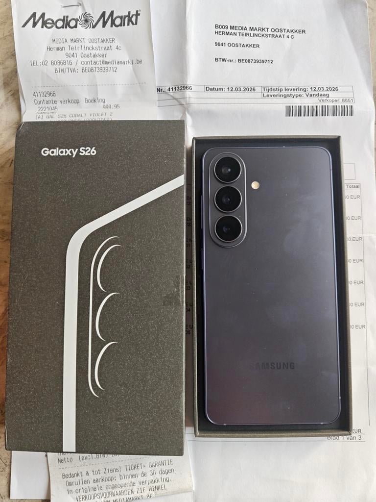 Samsung S26 256 Go Violet, 1 semaine, Enlèvement ou Envoi