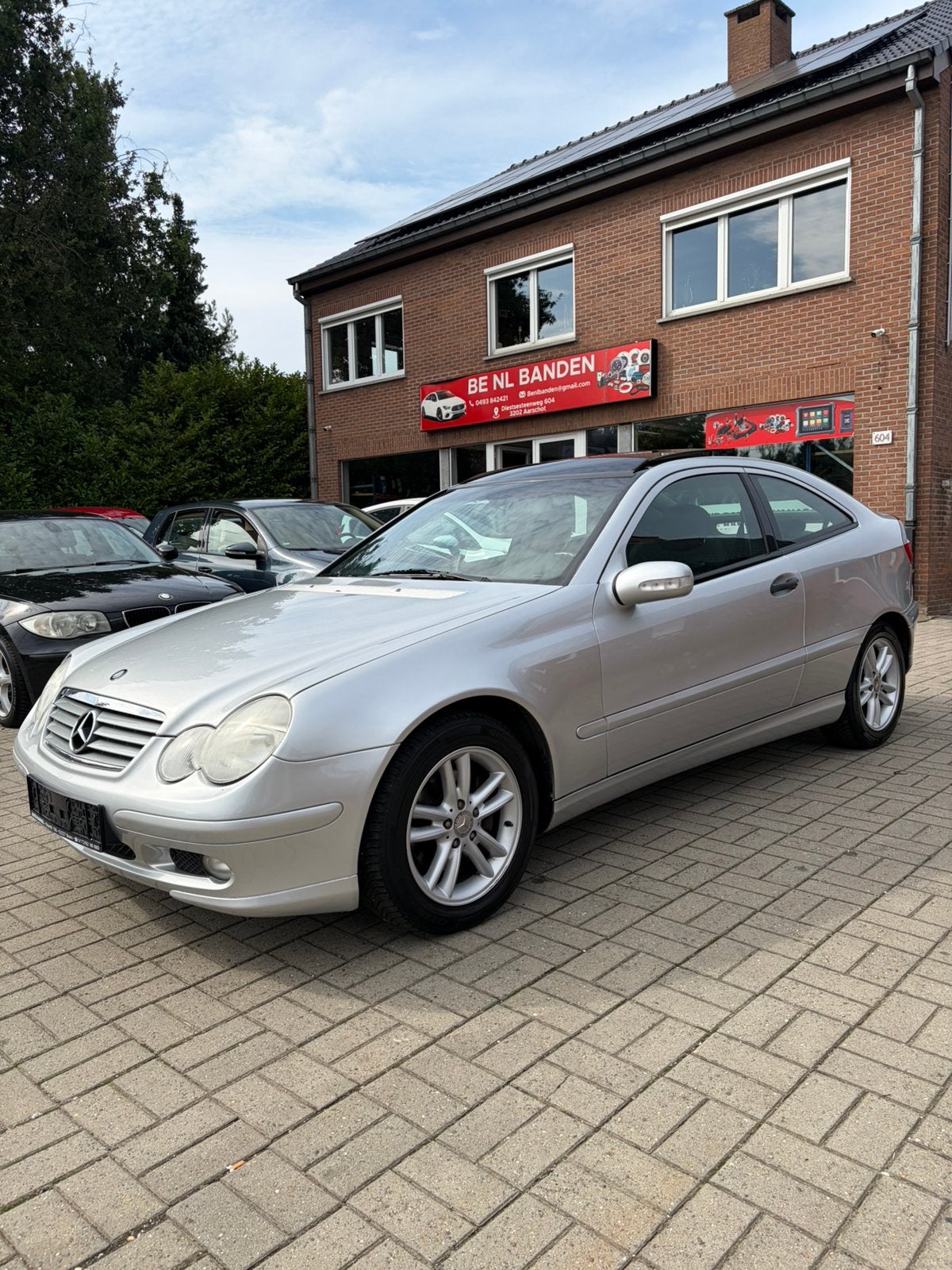Mercedes c180 sportcoupé 2.0 benzine automaat panorama, Auto's, Automaat, Bedrijf, Te koop, Benzine