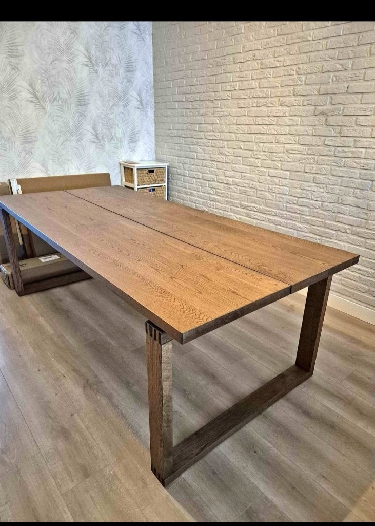 Ikea morbylanga tafel, Ophalen, 100 tot 150 cm, 200 cm of meer, Zo goed als nieuw