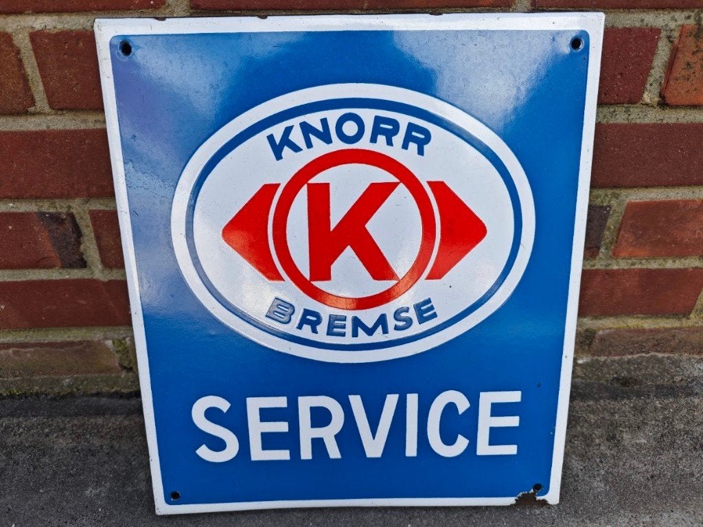 Knorr bremse emaille bord, Verzamelen, Ophalen of Verzenden, Gebruikt