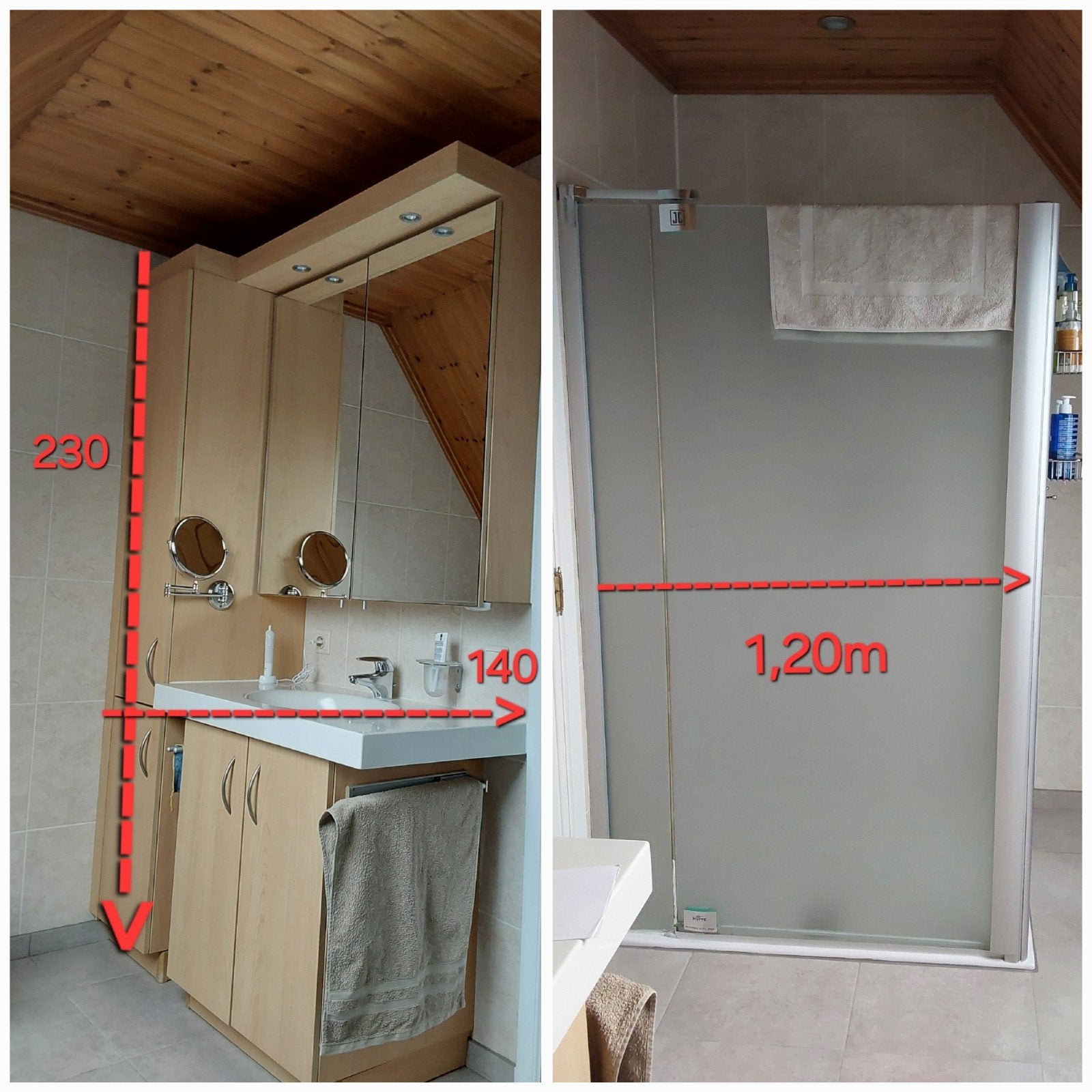 gratis badkamermeubel en douche, Ophalen