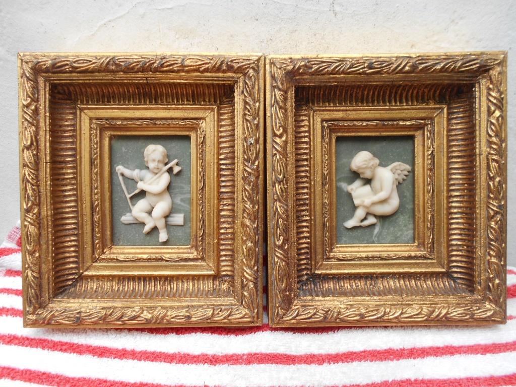 2 lystjes CUPIDOS-albast-BIGGS & SONS  vintage, Ophalen of Verzenden