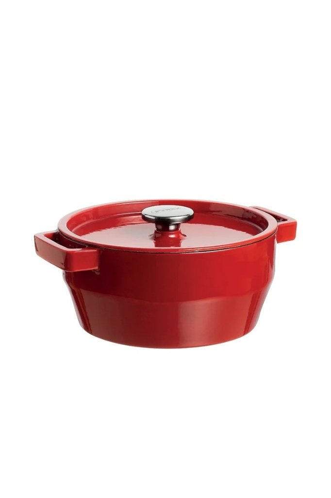 Pyrex Ronde Gietijzeren Stoofpan SlowCook 24 cm - 3,6 l, Ophalen, Gietijzer, Zo goed als nieuw, Keramische plaat