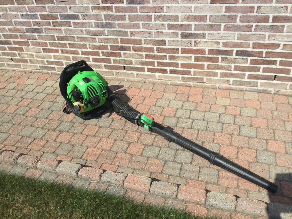 Bladblazer, Tuin en Terras, Ophalen, Gebruikt, Benzine, Ruggedragen