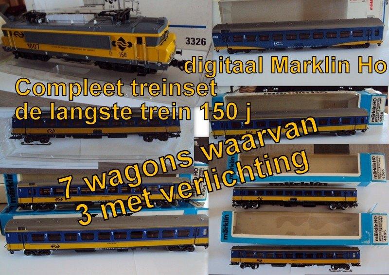 marklin H0 set NS ICR 1 dig loc 3326 + 7wagons colector item, Enlèvement ou Envoi, Courant alternatif, Comme neuf, NS
