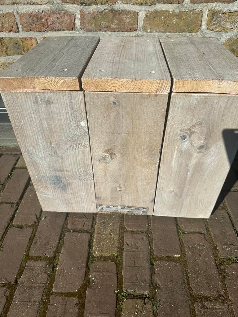 Hondenbech steigerhout bijzettafel, Ophalen, Gebruikt