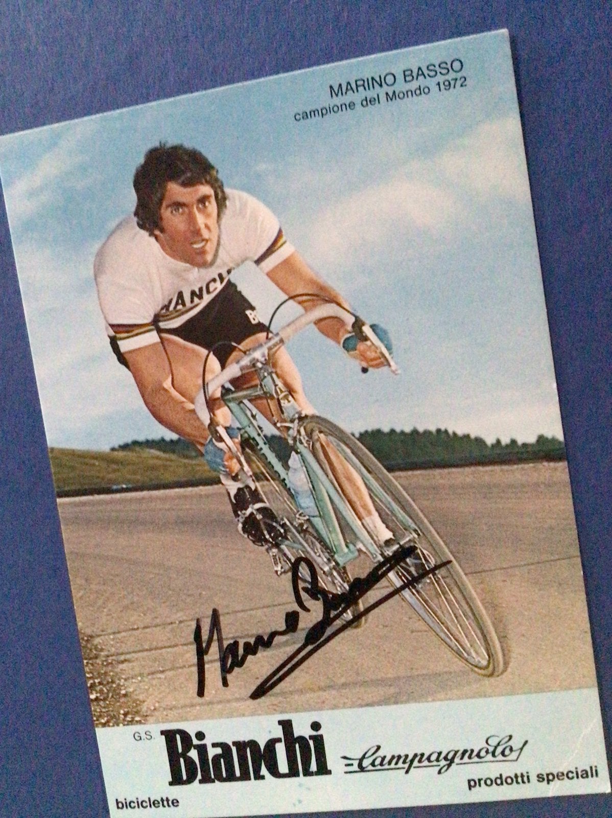 Wielerkaart 1972 wk marino basso signe, Enlèvement ou Envoi, Comme neuf