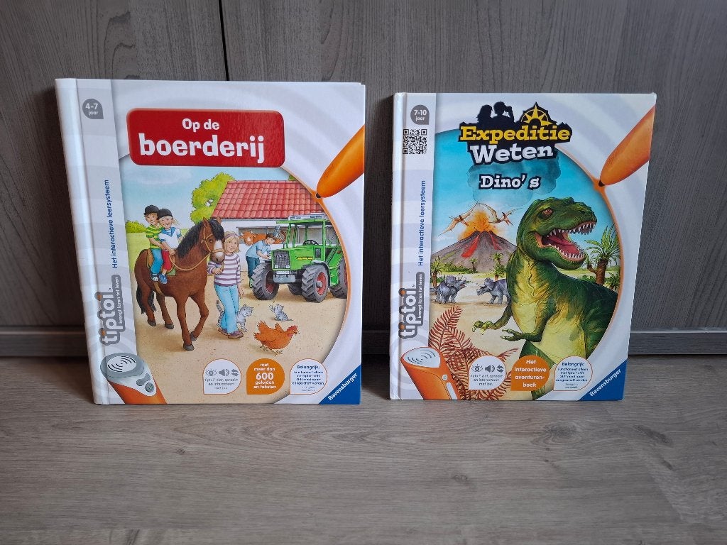 Tiptoi op de boerderij, expeditie Dino, Ophalen, Zo goed als nieuw, Taal en Lezen, Met geluid