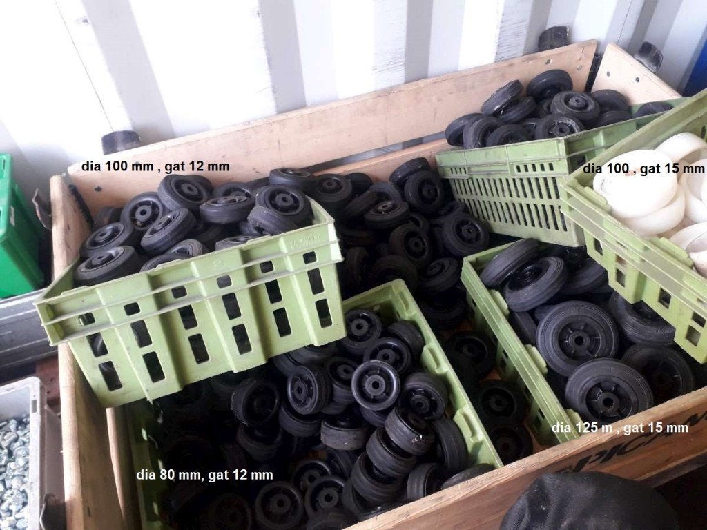 WIELDIA 100 MM MET GLIJLAGER DIA 125 MM MET ROLLAGER, Ophalen of Verzenden, Nieuw