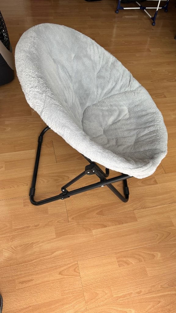 Fauteuil cocon / papasan blanc, Maison & Meubles, Fauteuils, Enlèvement, Utilisé
