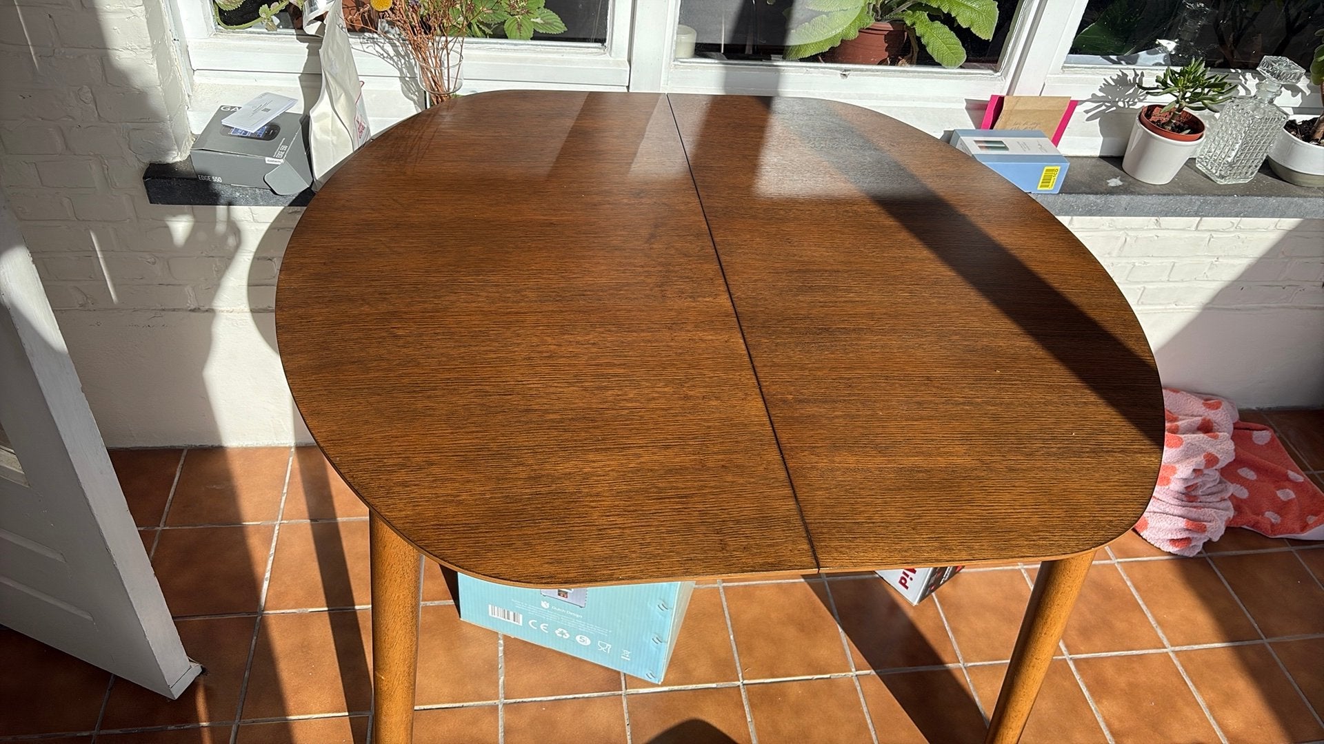 Verlengbare tafel ovaal, Huis en Inrichting, Ophalen, Zo goed als nieuw, Ovaal
