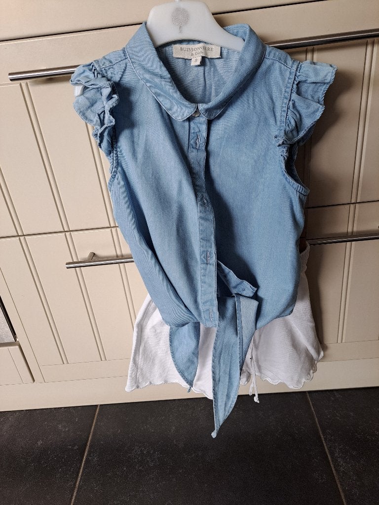 Short en bloes 6 a 7 jaar, Ensemble, Buissonnière, Comme neuf, Enlèvement
