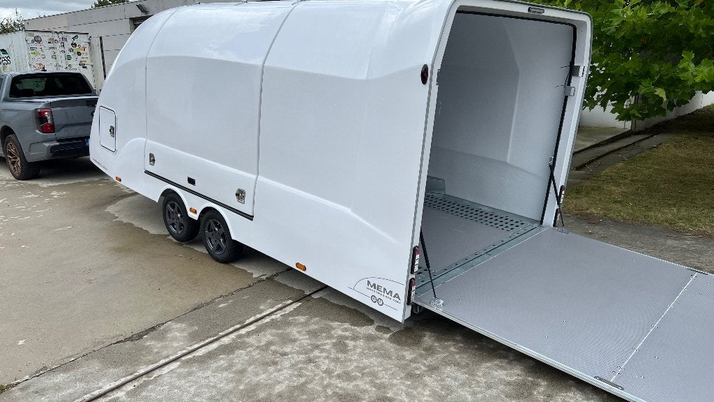 Gesloten autotransporter, Autos : Divers, Remorques, Comme neuf, Enlèvement