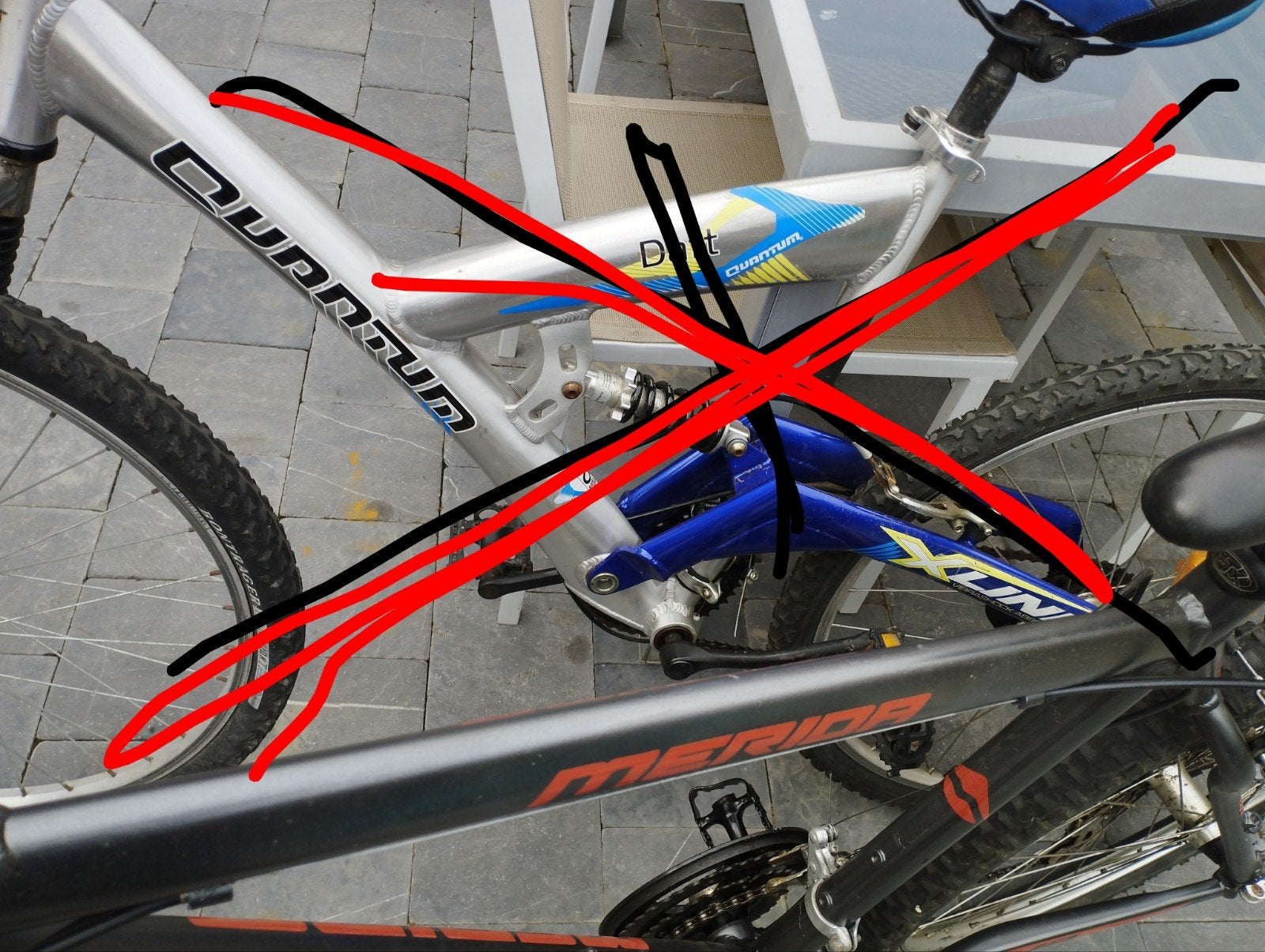 vélo VTT, Enlèvement