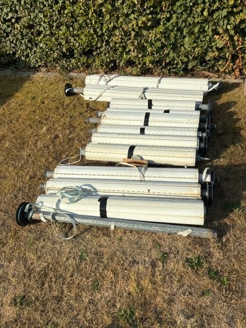 wit pvc rolluiken, Doe-het-zelf en Bouw, Rolluiken, Ophalen, Gebruikt, 200 cm of meer, Wit