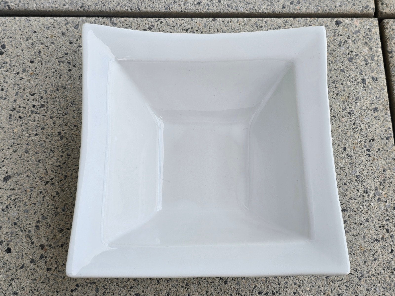 Grand bol de service carré blanc — Design moderne, Enlèvement ou Envoi, Moderne