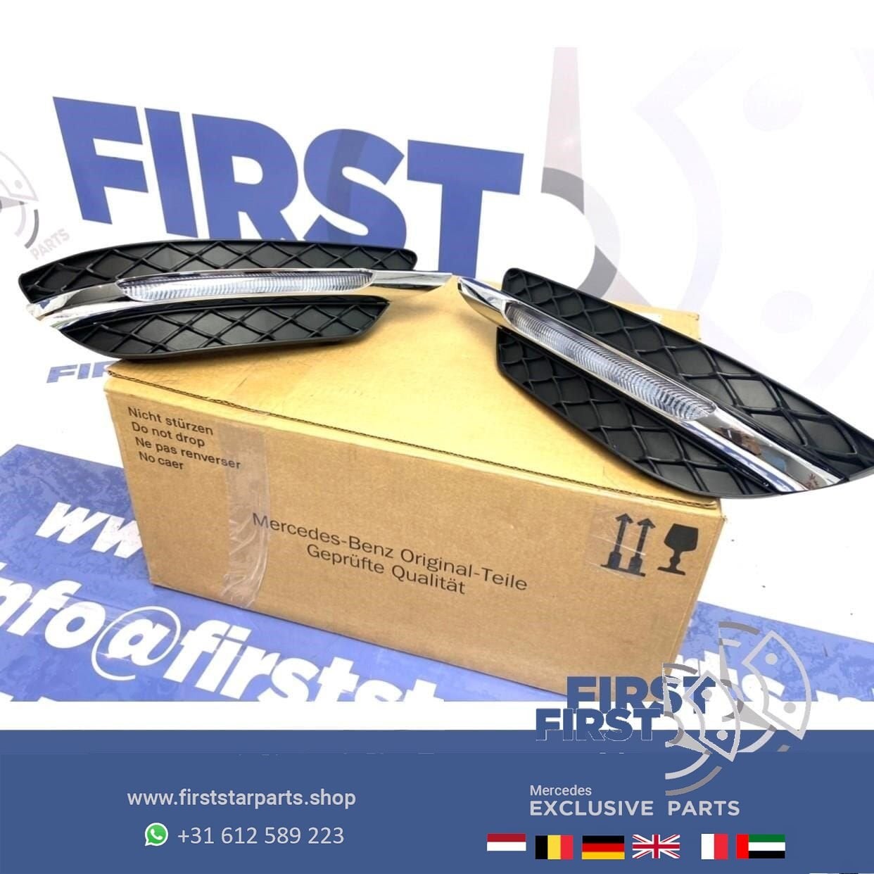 W204 Facelift LED dagrijverlichting LR SET Mercedes C Klasse, Auto-onderdelen, Gebruikt, -, Ophalen of Verzenden, -