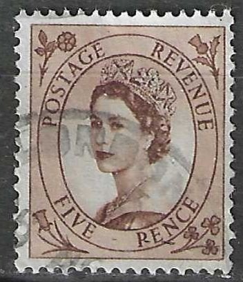 Grande-Bretagne 1952/1954 - Yvert 269 - Elisabeth II (ST), Timbres & Monnaies, Envoi, Affranchi