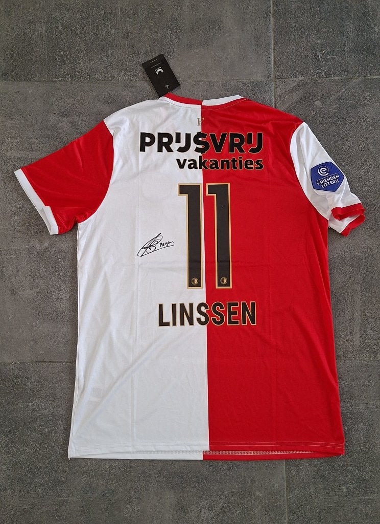 Shirt met originele handtekening; Bryan Linssen # Feyenoord, Verzenden, Nieuw, Shirt