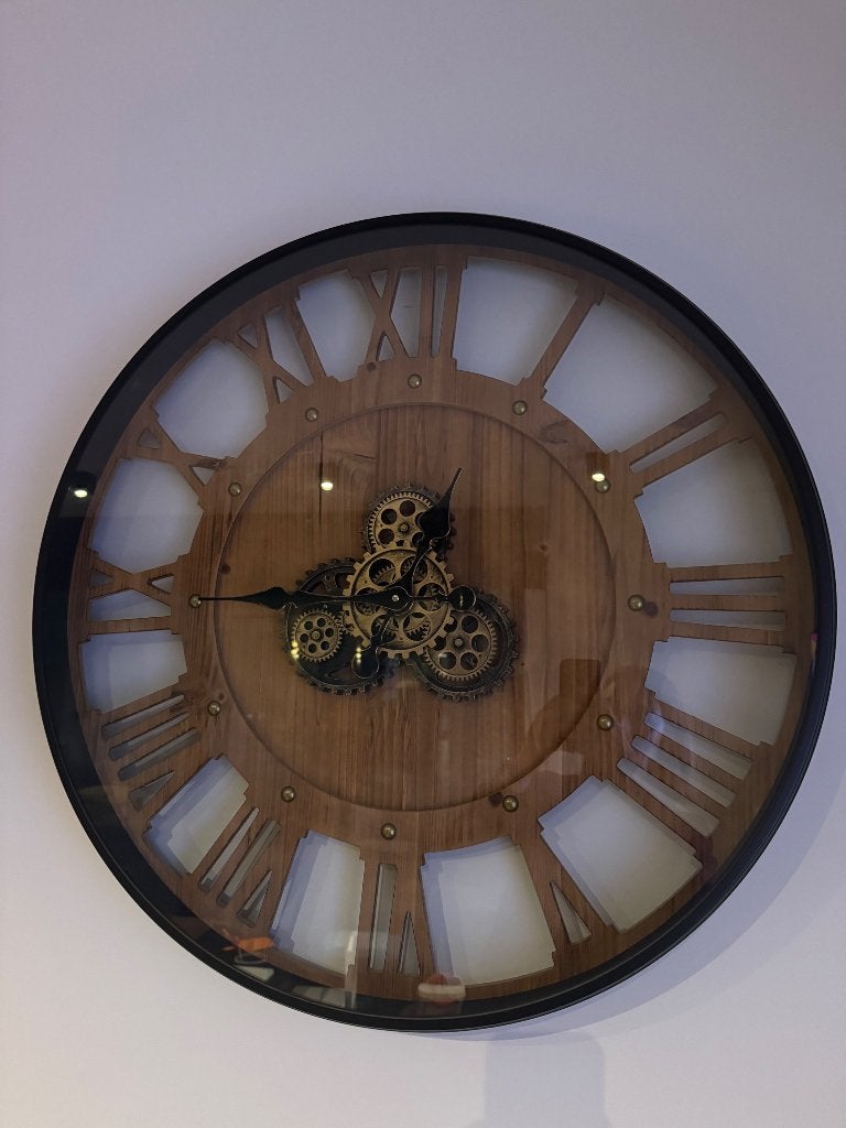 Tandwiel wandklok, Huis en Inrichting, Ophalen, Wandklok, Landelijk, Analoog