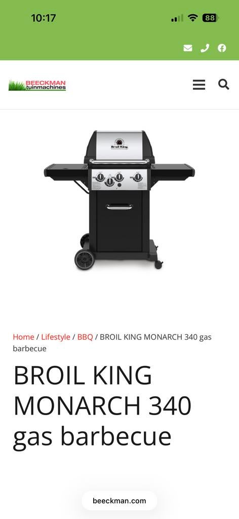 Broil king gasbarbeque monarch 340, Ophalen, Zo goed als nieuw