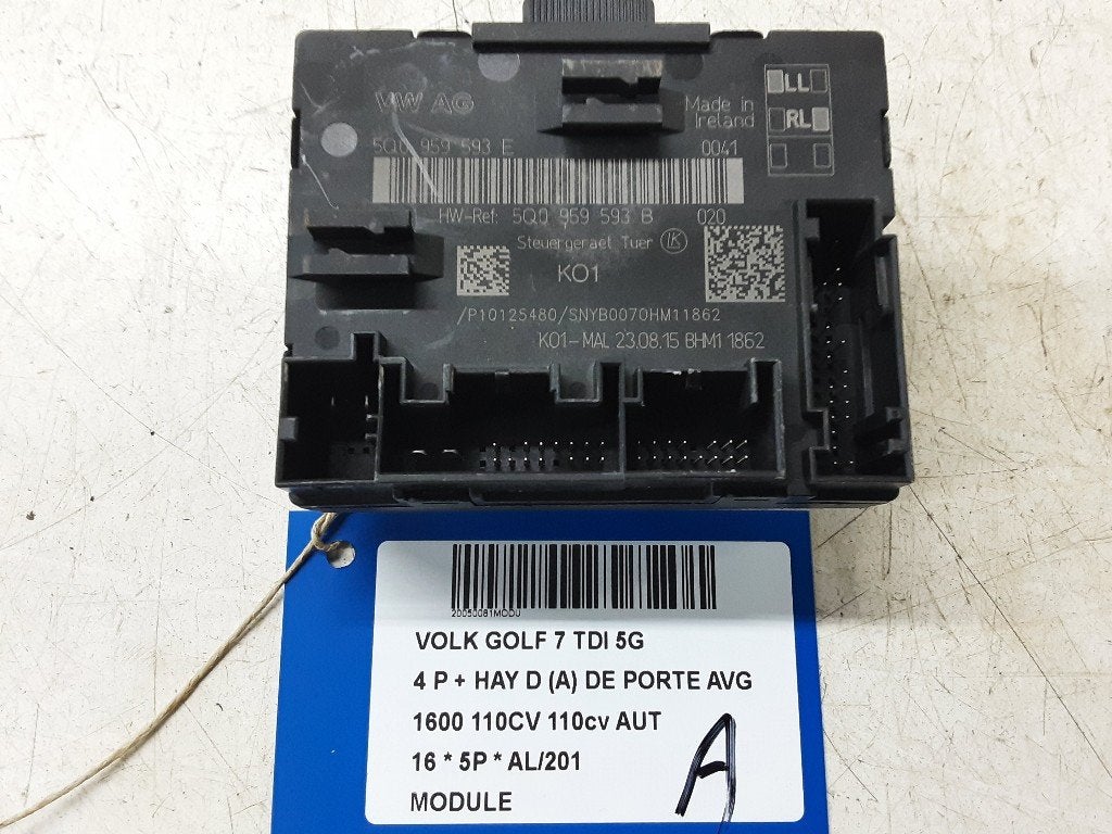 UNITE ELECTRONIQUE Volkswagen Golf VII (AUA) (5Q0959593B), Volkswagen, Mevr. I. Hauben, Utilisé, Rue de l'Espoir 34 34
4030  GRIVEGNÉE, BE