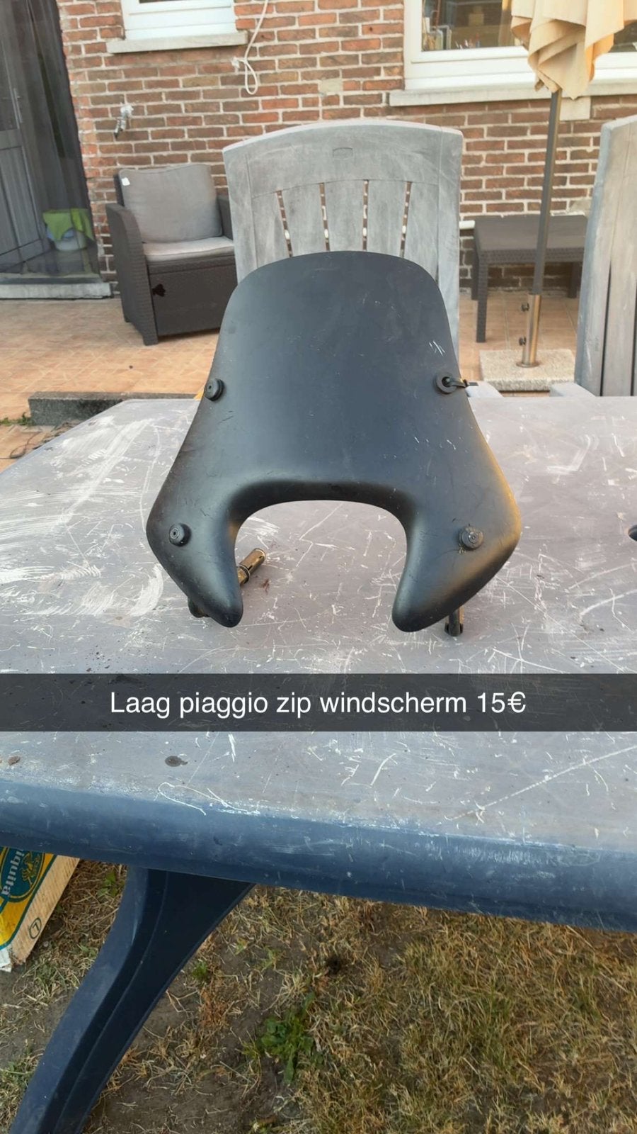 Laag piaggio zip windscherm, Ophalen, Zo goed als nieuw, Kap, Piaggio