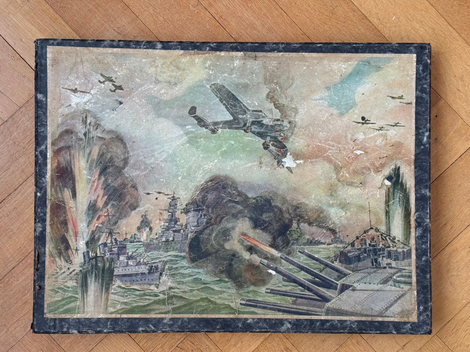 Ancien jeu de société Batailles sur mer, Antiek en Kunst, Ophalen