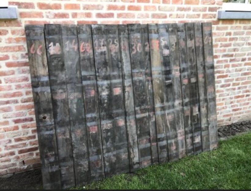 20 oude duigen van biervaten, Doe-het-zelf en Bouw, Hout en Planken, Ophalen, Gebruikt, Eiken, Balk