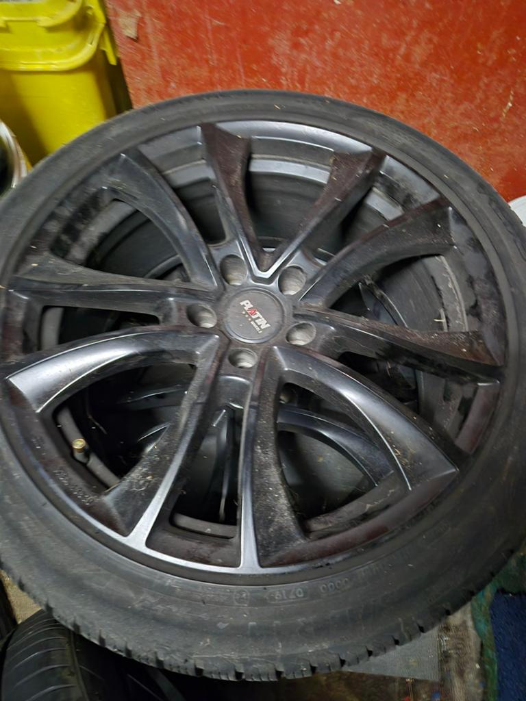 4 jantes et pneus 19 pouces5x108 et38 pour , peugeot..., Pneus et Jantes, Enlèvement ou Envoi, Véhicule de tourisme, Pneus été