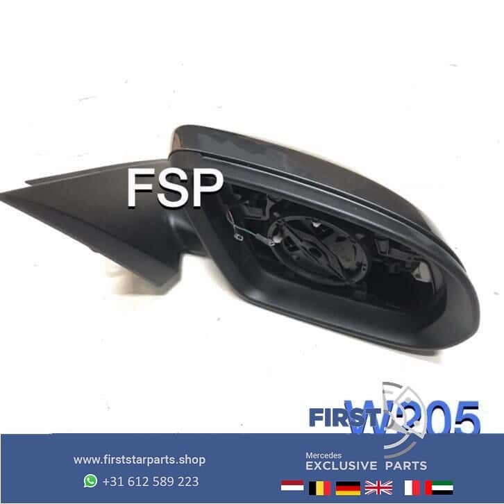 W205 spiegel rechts Mercedes C Klasse 2014-2018 grijs zwart, Auto-onderdelen, Gebruikt, -, Ophalen of Verzenden, -