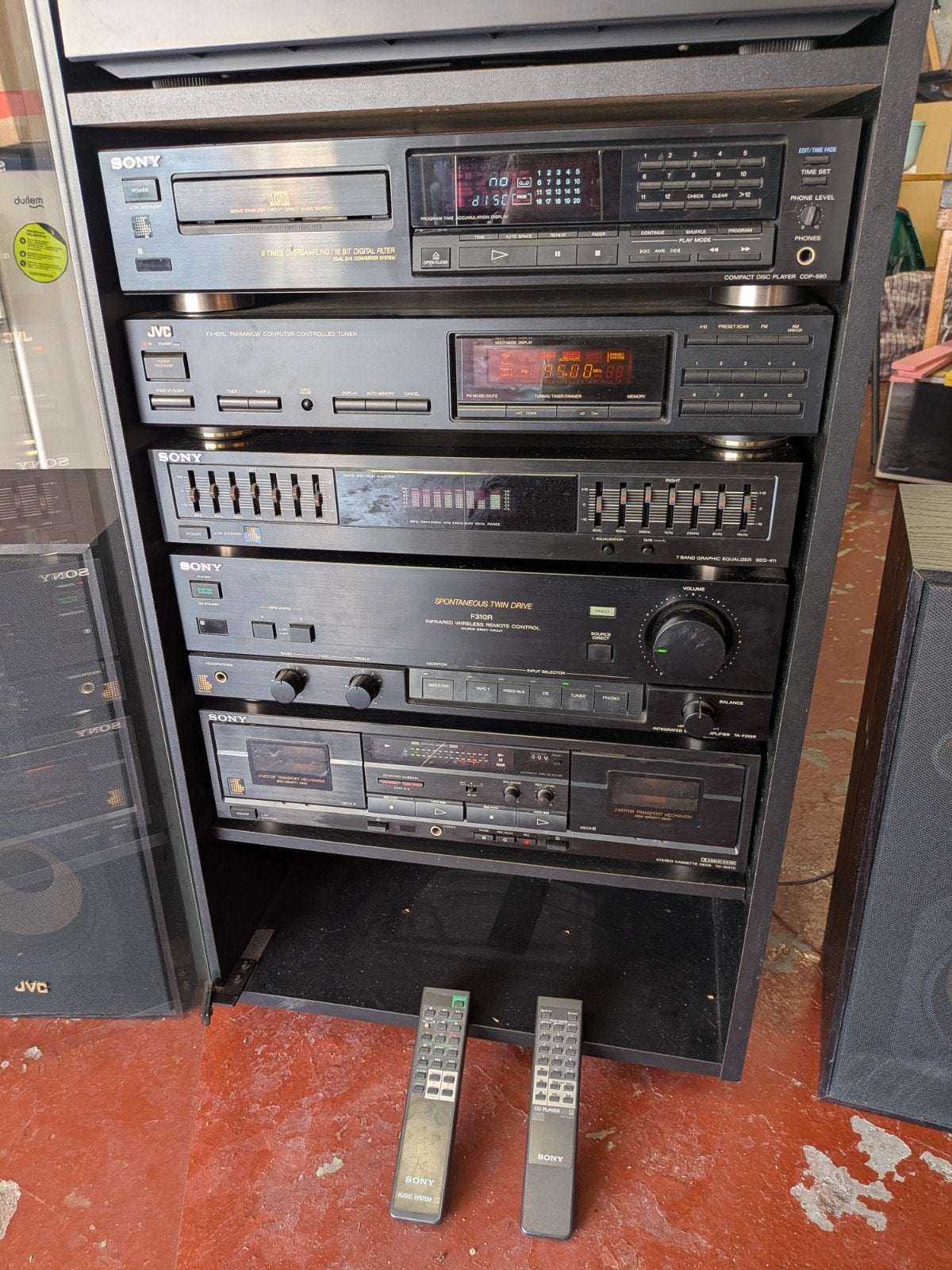Chaîne hifi sony/ jvc vintage, TV, Hi-fi & Vidéo, Enlèvement, Lecteur CD, JVC