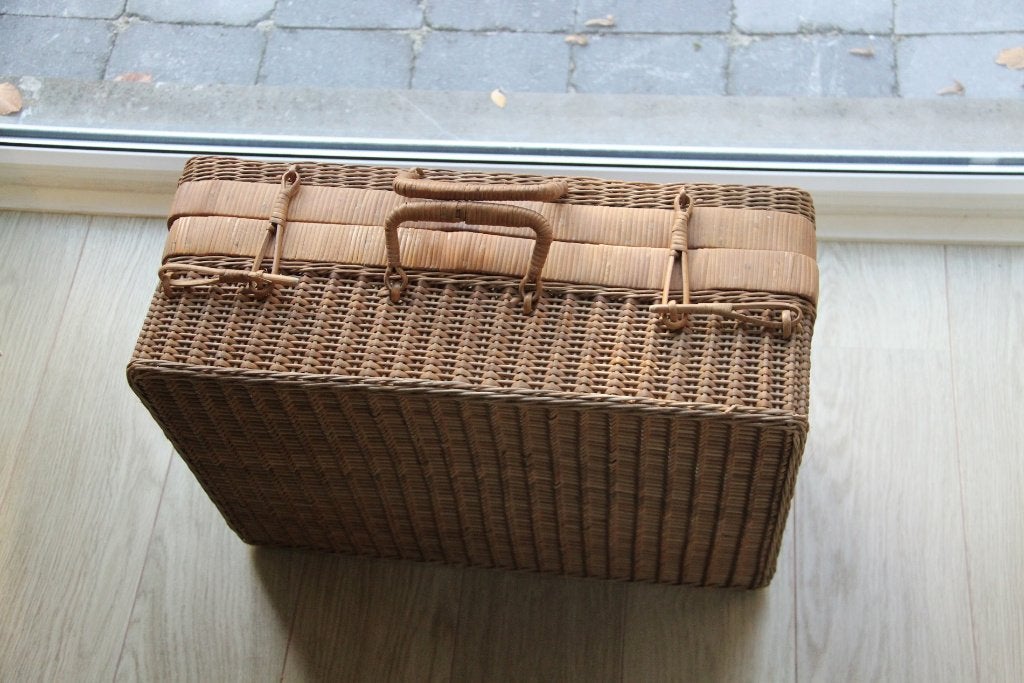 Malette en osier, Enlèvement ou Envoi, Utilisé, Beige, Matériau naturel