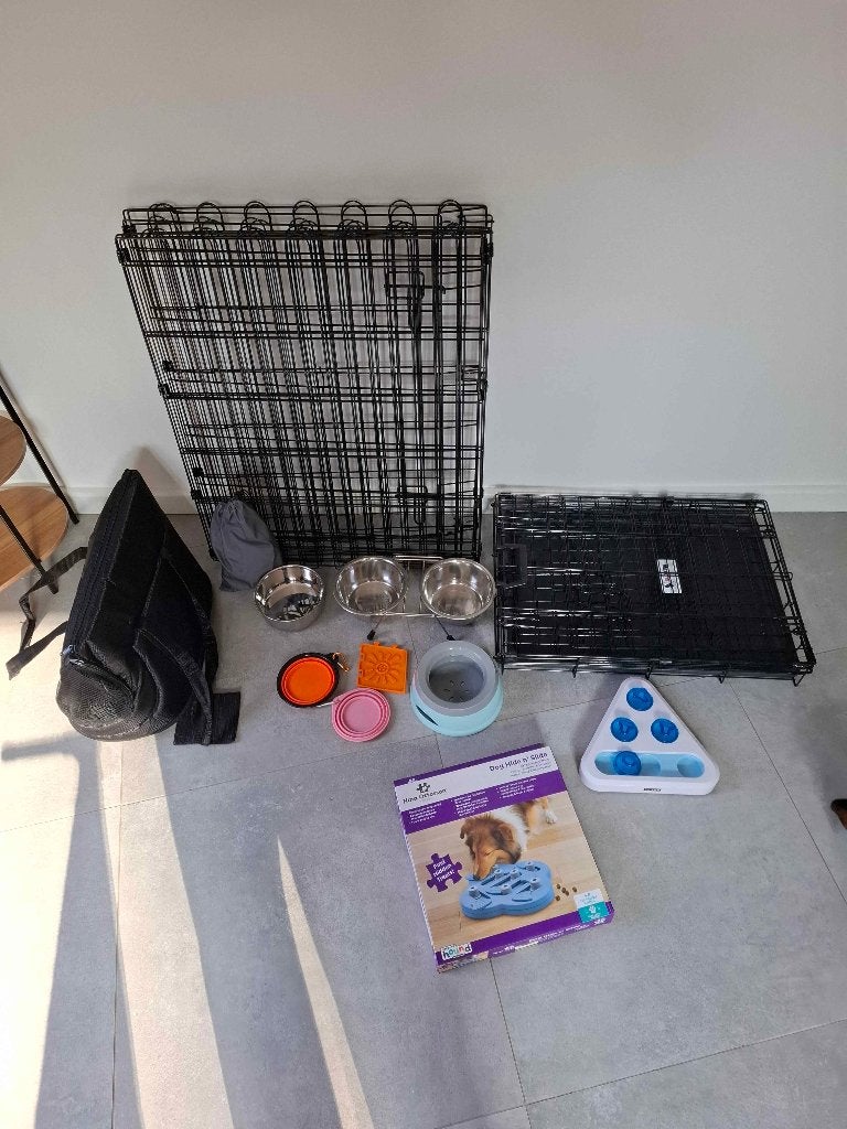 Honden spullen (bench, ren, puzzels), Dieren en Toebehoren, Ophalen, Gebruikt